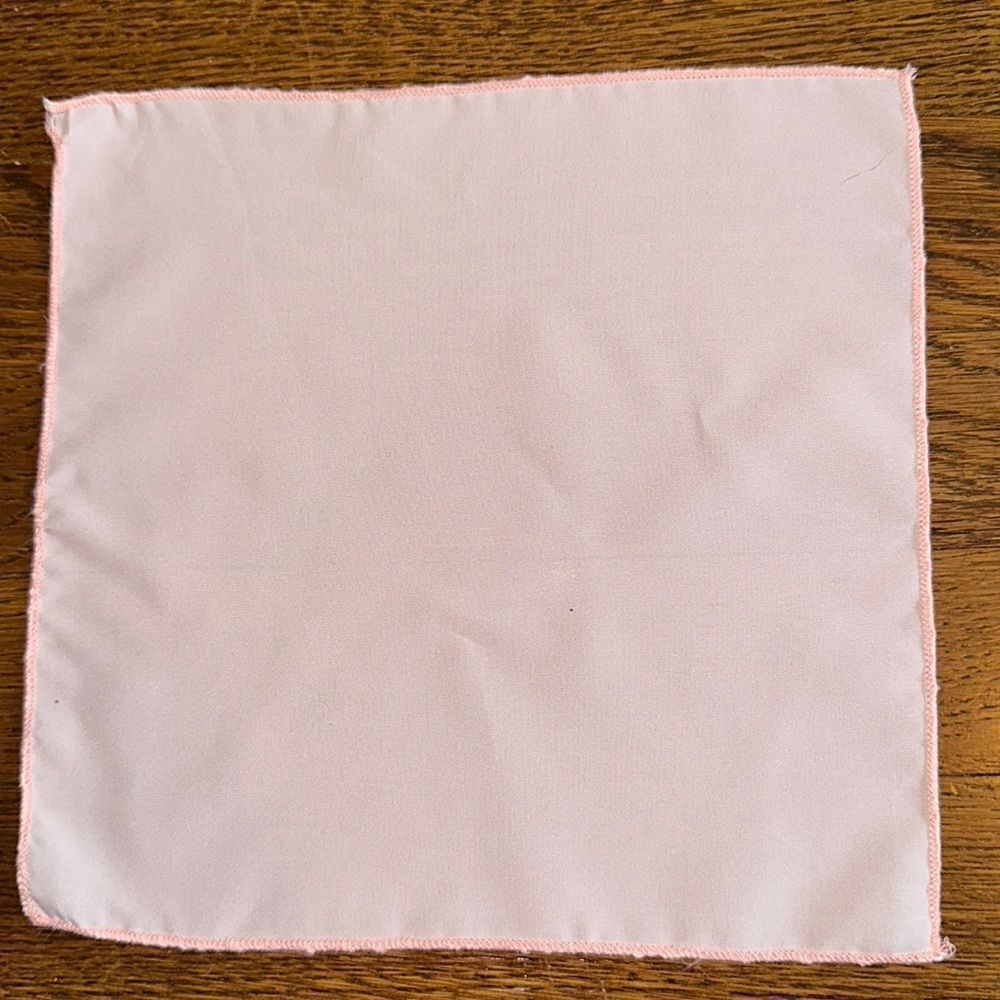 Pink polyester nylon pocket‎ square or handkerchief